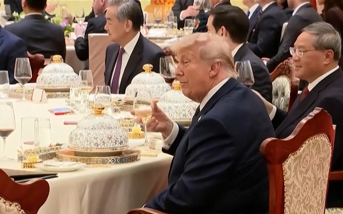 Cận cảnh quốc yến Trung Quốc chiêu đãi Tổng thống Mỹ Trump tại Bắc Kinh